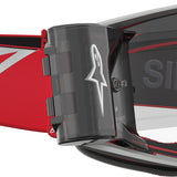 Alpinestars Supertech Corp Goggles Roll Off Firma Red Silver Clear Lens