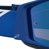 2027 Alpinestars Supertech Goggles Blithe - Blue White Blue Mirror Absolute Vision Lens