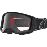 2027 Alpinestars Supertech Goggles Vesta  - Black Matt Silver Clear