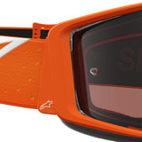 2027 Alpinestars Supertech Goggles Vesta - Orange Silver Mirror Absolute Vision Lens Goggles