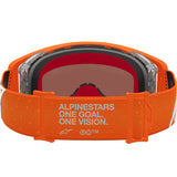 2027 Alpinestars Supertech Goggles Vesta - Orange Silver Mirror Absolute Vision Lens Goggles