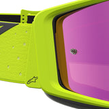 2027 Alpinestars Supertech Goggles Vesta - Yellow Fluo Black Red Mirror Absolute Vision Lens