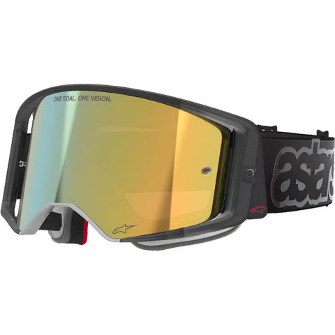 2026 Alpinestars Supertech Goggles Vision Vista - Black Mirror Gold