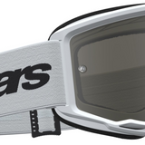 Alpinestars Vision 3 Goggles Wordmark - White Black Silver Mirror Lens