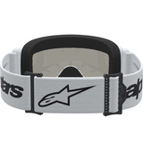 Alpinestars Vision 3 Goggles Wordmark - White Black Silver Mirror Lens