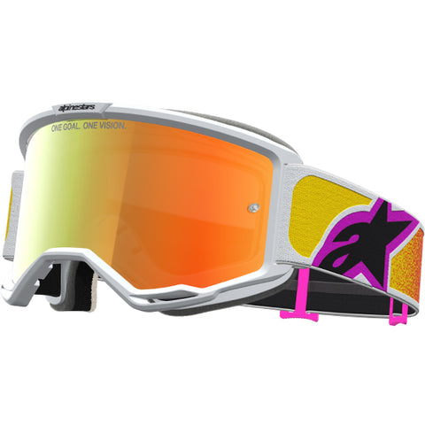 2027 Alpinestars Vision 5 Drag Goggles  - Orange Red Mirror Red Lens