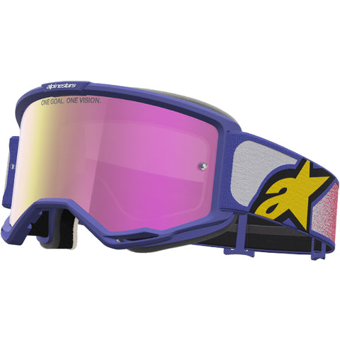 2027 Alpinestars Vision 5 Drag Goggles  - Red Purple Mirror Pink Lens