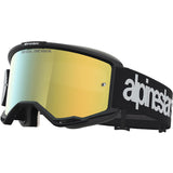 2027 Alpinestars Vision 5 Hone Goggles - Black White Mirror Gold Lens