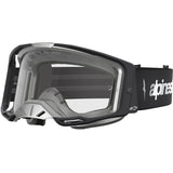 2027 Alpinestars Vision 8 Amber Goggles  - Matte Black Silver Clear Lens Goggles