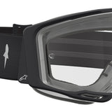 2027 Alpinestars Vision 8 Amber Goggles  - Matte Black Silver Clear Lens Goggles