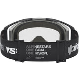 2027 Alpinestars Vision 8 Amber Goggles  - Matte Black Silver Clear Lens Goggles