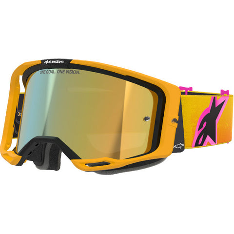 2026 Alpinestars Goggles Vision 8 Corp - Orange Yellow Pink Mirror Gold