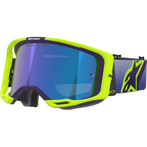 2026 Alpinestars Goggles Vision 8 Corp - Purple Yellow Fluo Mirror Blue