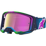 2027 Alpinestars Vision 8 Maven Goggles  - Blithe Blue Purple Mirror Pink Lens
