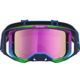 2027 Alpinestars Vision 8 Maven Goggles  - Blithe Blue Purple Mirror Pink Lens