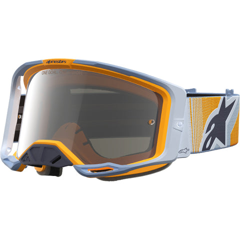 2027 Alpinestars Vision 8 Maven Goggles  - Dust Blue Orange Mirror Silver Lens