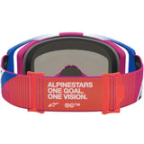 2027 Alpinestars Vision 8 Maven Goggles  - Fire Red Black Mirror Red Lens