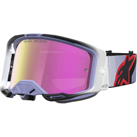 2027 Alpinestars Vision 8 Maven Goggles  - Lavender Black Mirror Pink Lens