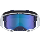 2027 Alpinestars Vision 8 Amber Goggles  - Navy White Mirror Blue Lens