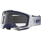 2027 Alpinestars Vision 8 Amber Goggles  - White Navy Clear Lens