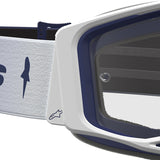 2027 Alpinestars Vision 8 Amber Goggles  - White Navy Clear Lens