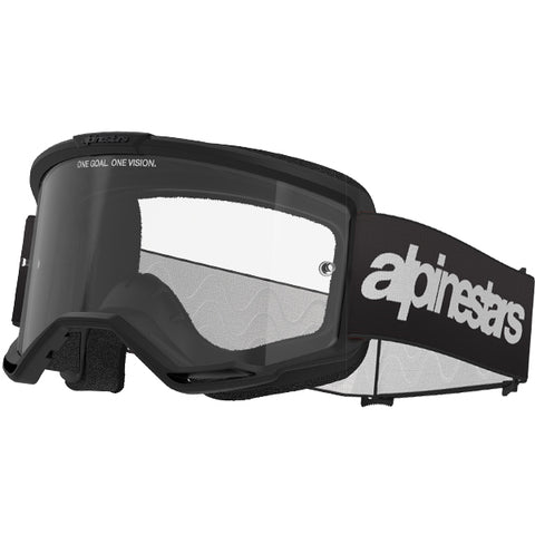 Alpinestars Vision 3 Wordmark Goggles Black - Clear Lens