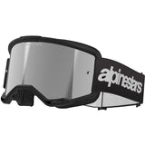 Alpinestars Vision 3 Wordmark Goggles Black - Silver Mirror Lens