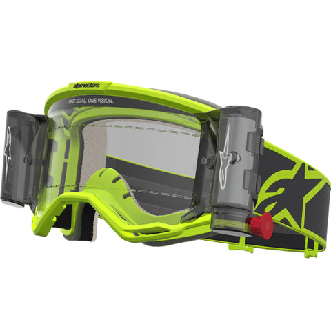 2027 Alpinestars Vision 5 Rora Roll Off Goggles- Yellow Fluo Black Clear Lens