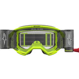 2027 Alpinestars Vision 5 Rora Roll Off Goggles- Yellow Fluo Black Clear Lens