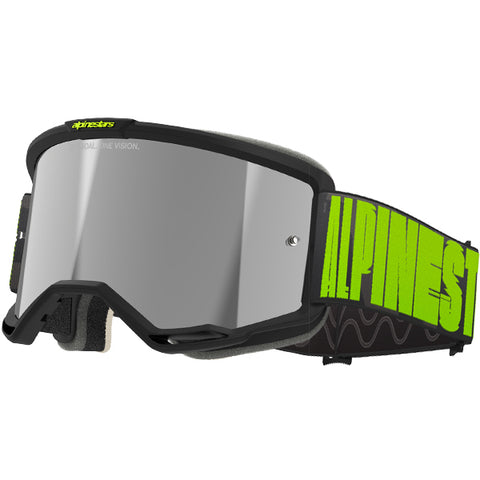 Alpinestars Vision 5 Hollow Goggles Charcoal Fluo Yellow - Silver Mirror Lens