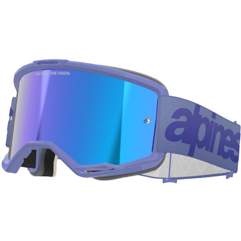 Alpinestars Vision 5 Wordmark Goggles Purple - Blue Mirror Lens