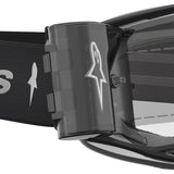 2027 Alpinestars Vision 8 Amber Roll Off Goggles  - Black Silver Clear Lens