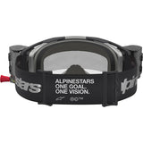2027 Alpinestars Vision 8 Amber Roll Off Goggles  - Black Silver Clear Lens