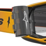 2027 Alpinestars Vision 8 Amber Roll Off Goggles  - Yellow Red Black Clear Lens