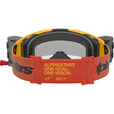 2027 Alpinestars Vision 8 Amber Roll Off Goggles  - Yellow Red Black Clear Lens
