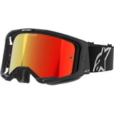 Alpinestars Vision 8 Goggles Black - Red Mirror Lens