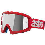 Alpinestars Vision Youth Blaze Goggles Red - Silver Mirror Lens