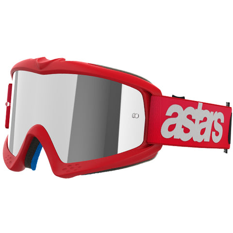 Alpinestars Vision Youth Blaze Goggles Red - Silver Mirror Lens