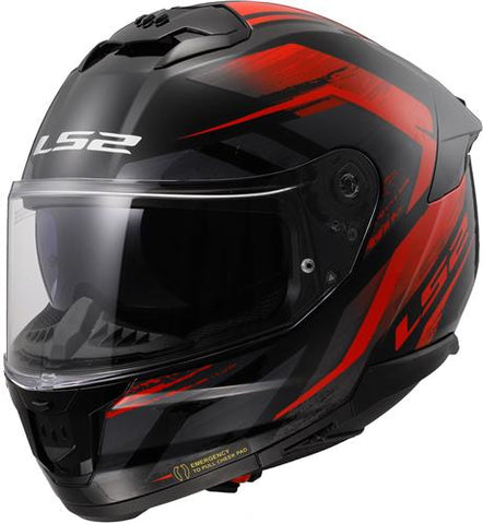 LS2 FF808 Stream II Fury Black Red Motorcycle Helmet