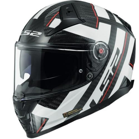 LS2 FF811 Vector II Carbon Strong Gloss White Motorcycle Helmet