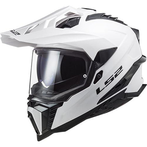 LS2 MX701 Explorer Solid White Motorcycle Helmet