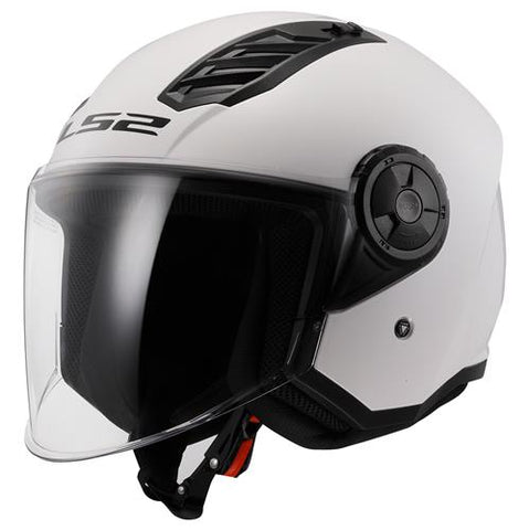 LS2 OF616 Airflow II Solid Gloss White Motorcycle Helmet