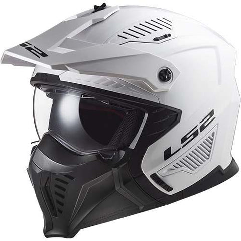 LS2 OF606 Drifter Solid White Motorcycle Helmet