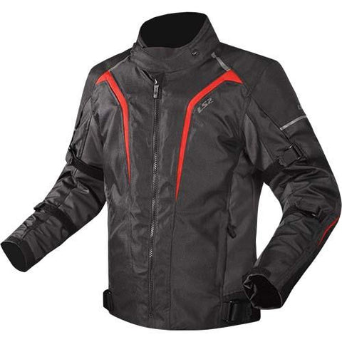 LS2 Sepang Mens Jacket Black Grey Red Mens Motorcycle Jacket