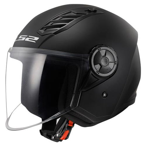 LS2 OF616 Airflow II Solid Matt Black Motorcycle Helmet