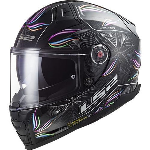 LS2 FF811 Vector II Tropical Black White Motorcycle Helmet