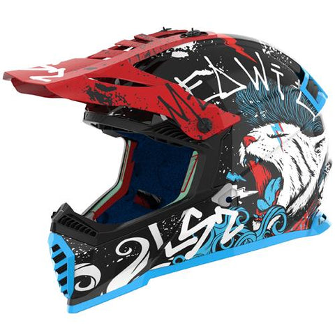 LS2 MX437 Fast II Mini Starmaw Black Motorcycle Helmet