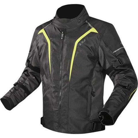 LS2 Sepang Mens Jacket Black Grey Fluo Yellow  Mens Motorcycle Jacket