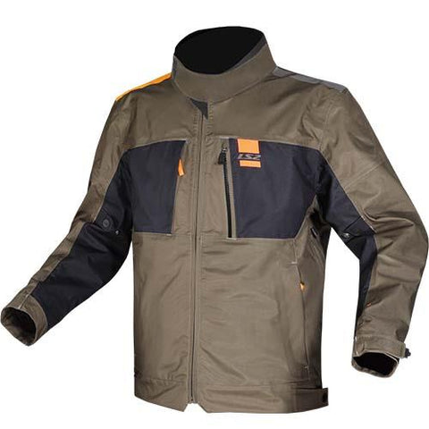 LS2 Titanium Mens Jacket Green Blue Fluo Orange Mens Motorcycle Jacket