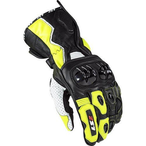 LS2 Swift Racing Gloves Black Neon Yellow - Motorcycle Gloves